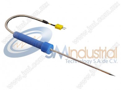 JMI 501 termopar o pt100 con mango y tubo de extension flexible de inoxidable