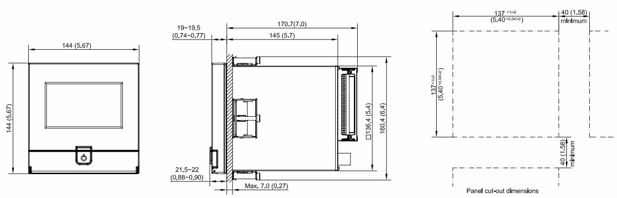 PR 10 videoregistrador dimensiones